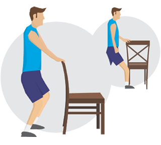 Infographic of knee exercises